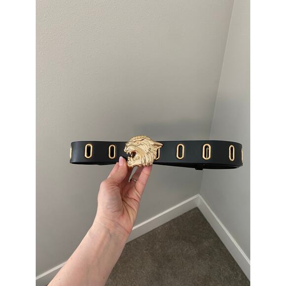 New Black Y2K Buckle with Gold and Wildcat Buckle OS - Picture 1 of 5